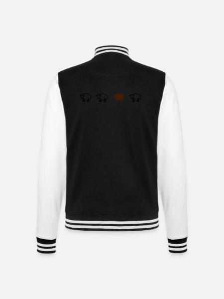sheeps_1_f2 - Veste Teddy - noir/blanc