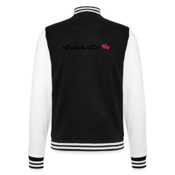 kuschelwetter herzen - College-Sweatjacke - Schwarz/Weiß - Hinten - Marisol (170cm)