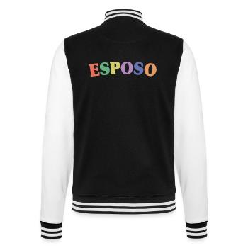 Esposo Husband To Be Groom Married Men Wedding - College Sweat Jacket - black/white - Back - Marisol (170cm)