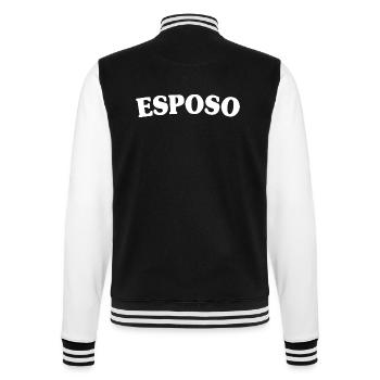 Esposo Husband To Be Groom Married Men Wedding - College Sweat Jacket - black/white - Back - Marisol (170cm)