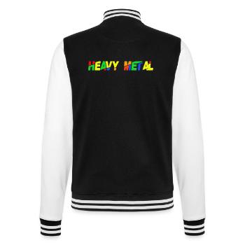 Heavy Metal - College-Sweatjacke - Schwarz/Weiß - Hinten - Marisol (170cm)