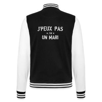 J peux pas j ai un mari - Veste Teddy - noir/blanc - Dos - Marisol (170cm)