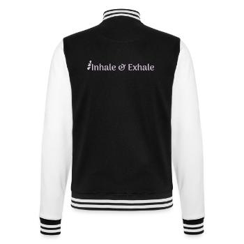 Inhale & Exhale - College Sweat Jacket - black/white - Back - Marisol (170cm)