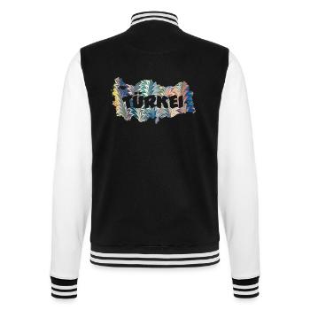 Map of Turkey E 73 - College Sweat Jacket - black/white - Back - Marisol (170cm)