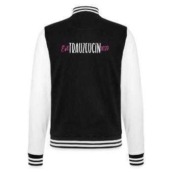 Trauzeugin 2025 Hochzeit JGA's Brautjungfer Heirat - College-Sweatjacke - Schwarz/Weiß - Hinten - Marisol (170cm)