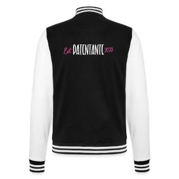 Patentante Fragen Beste Schwester Tante Patin Pate - College-Sweatjacke - Schwarz/Weiß - Hinten - Marisol (170cm)