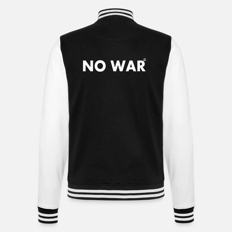No war - College-Sweatjacke - Schwarz/Weiß