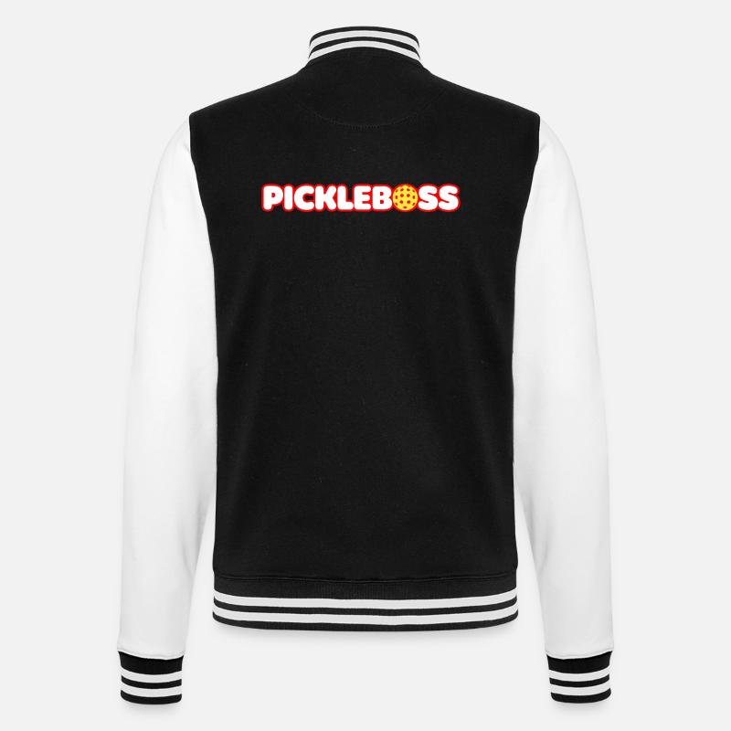Pickleball Pickleboss - College-Sweatjacke - Schwarz/Weiß