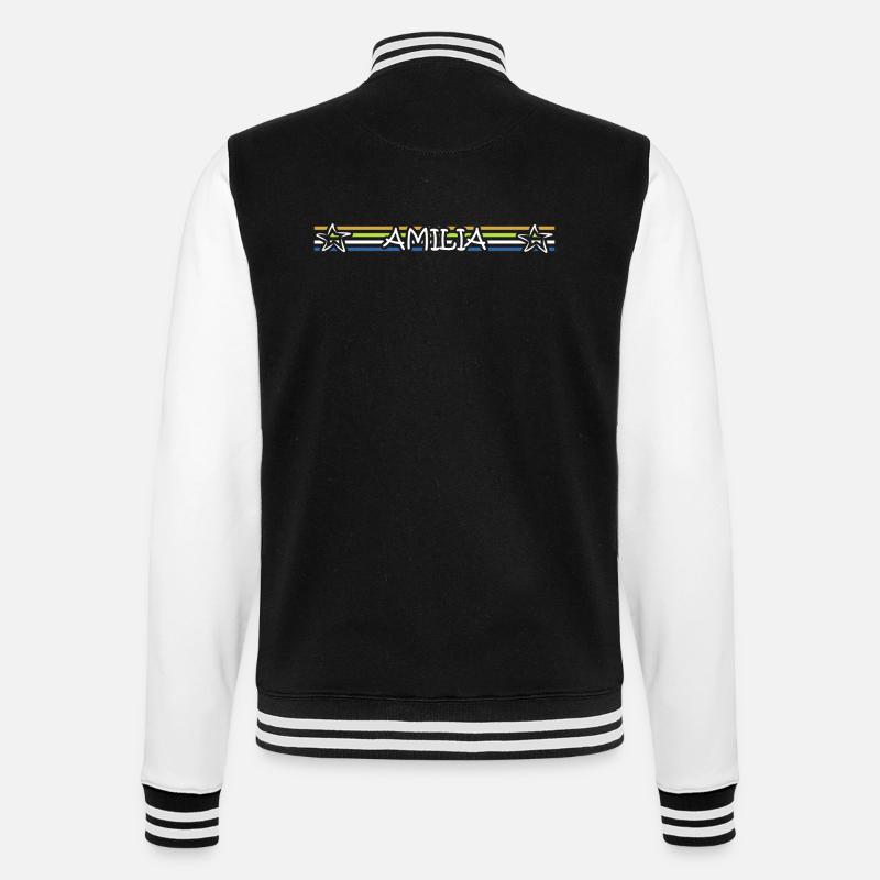 Cadeau pour Amilia - Veste Teddy - noir/blanc