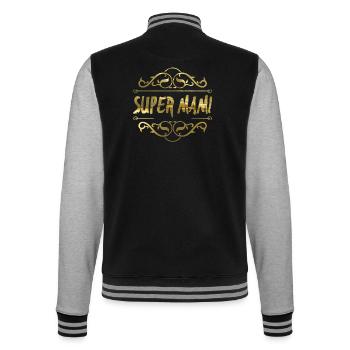 Super Mami - College-Sweatjacke - Schwarz/Grau meliert - Hinten - Marisol (170cm)