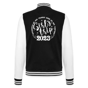 Voyage des filles 2023 Funny Girls Trip Week-end Vacances - Veste Teddy - noir/blanc - Dos - Marisol (170cm)