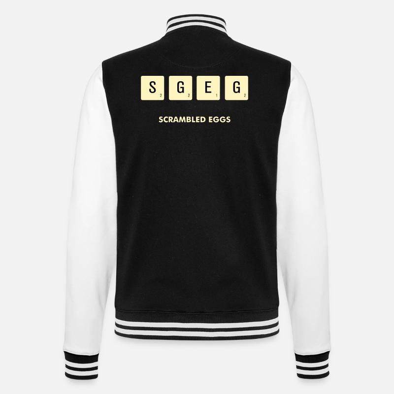 Scrambled Eggs - College Sweat Jacket - black/white