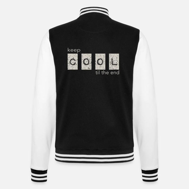 keep cool - College-Sweatjacke - Schwarz/Weiß