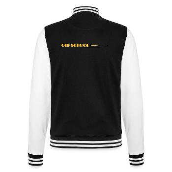 old school, oldschool, vinyl - Veste Teddy - noir/blanc - Dos - Marisol (170cm)