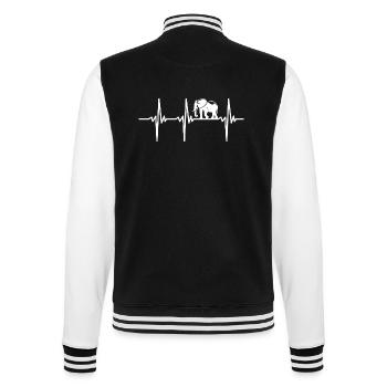 Herzschlag für die sanften Riesen Elefanten - College-Sweatjacke - Schwarz/Weiß - Hinten - Marisol (170cm)