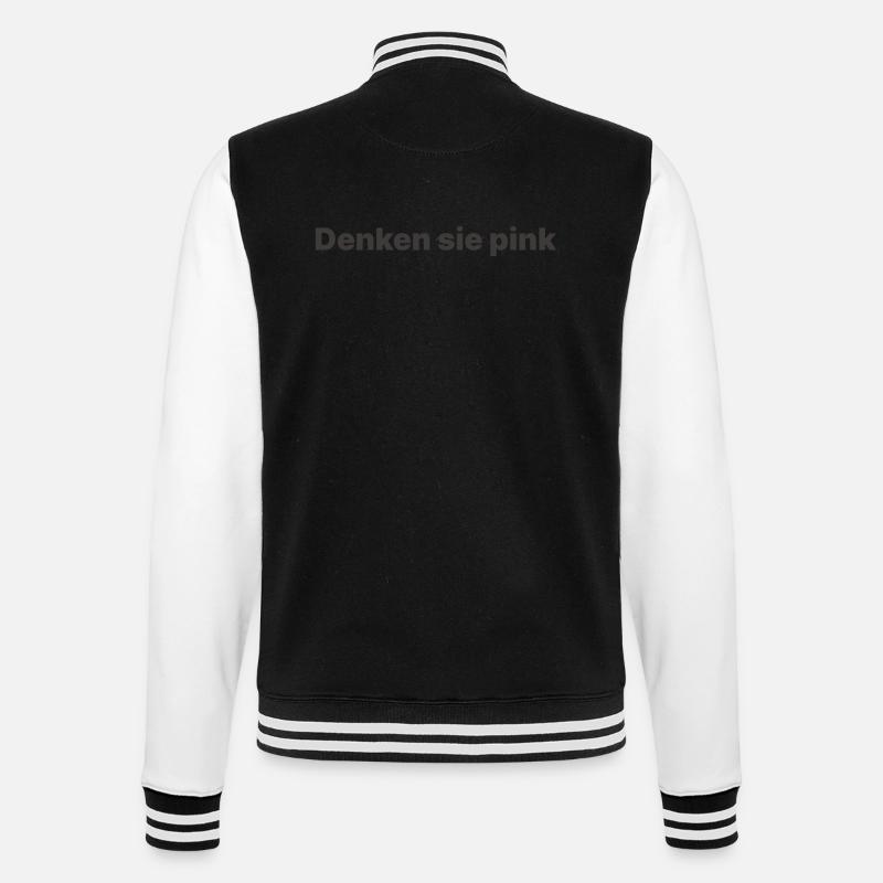 Denken sie pink - College-Sweatjacke - Schwarz/Weiß