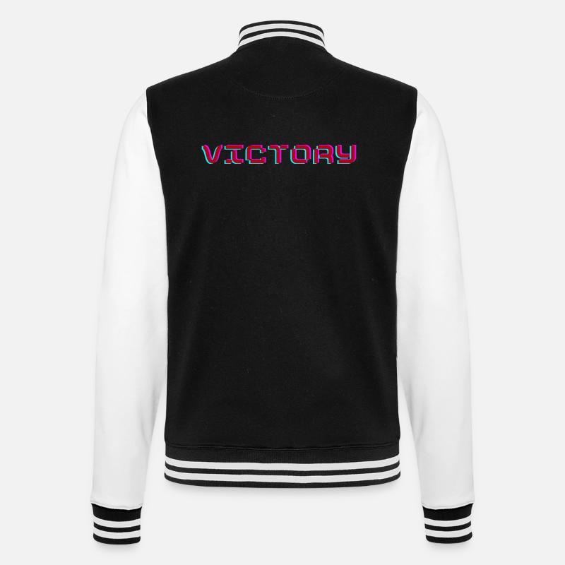 Victory - College-Sweatjacke - Schwarz/Weiß