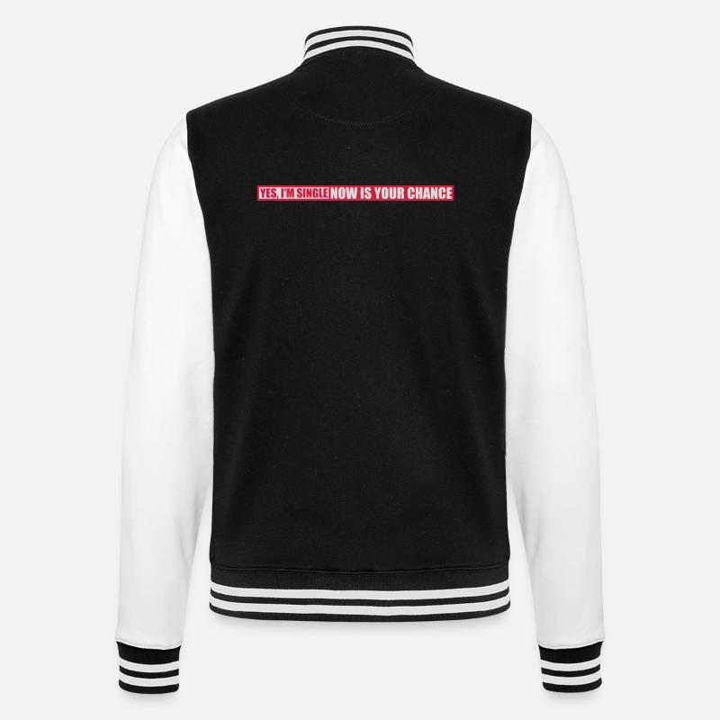 single now your chance - College-Sweatjacke - Schwarz/Weiß