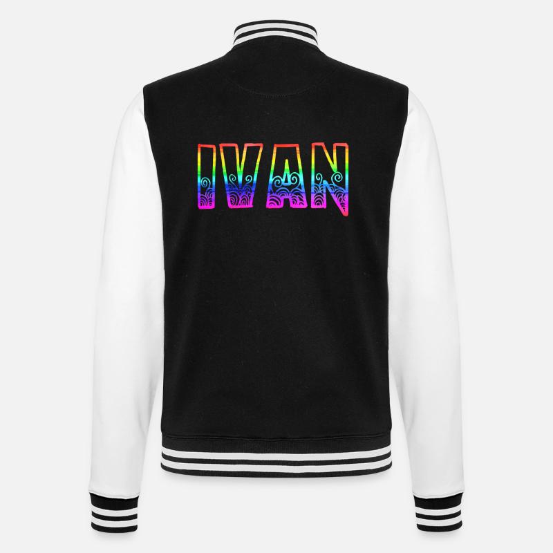 Ivan RS Arc-en-ciel - Veste Teddy - noir/blanc