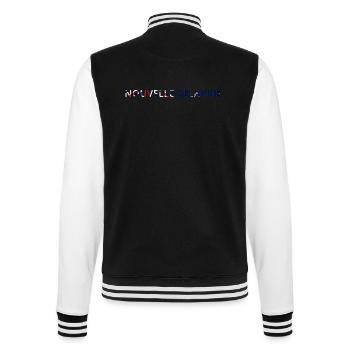 New Zealand Flag - College Sweat Jacket - black/white - Back - Marisol (170cm)
