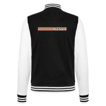Alessio - College-Sweatjacke - Schwarz/Weiß - Hinten - Marisol (170cm)