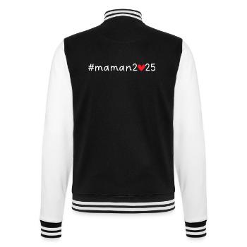 Mama 2025 - College-Sweatjacke - Schwarz/Weiß - Hinten - Marisol (170cm)