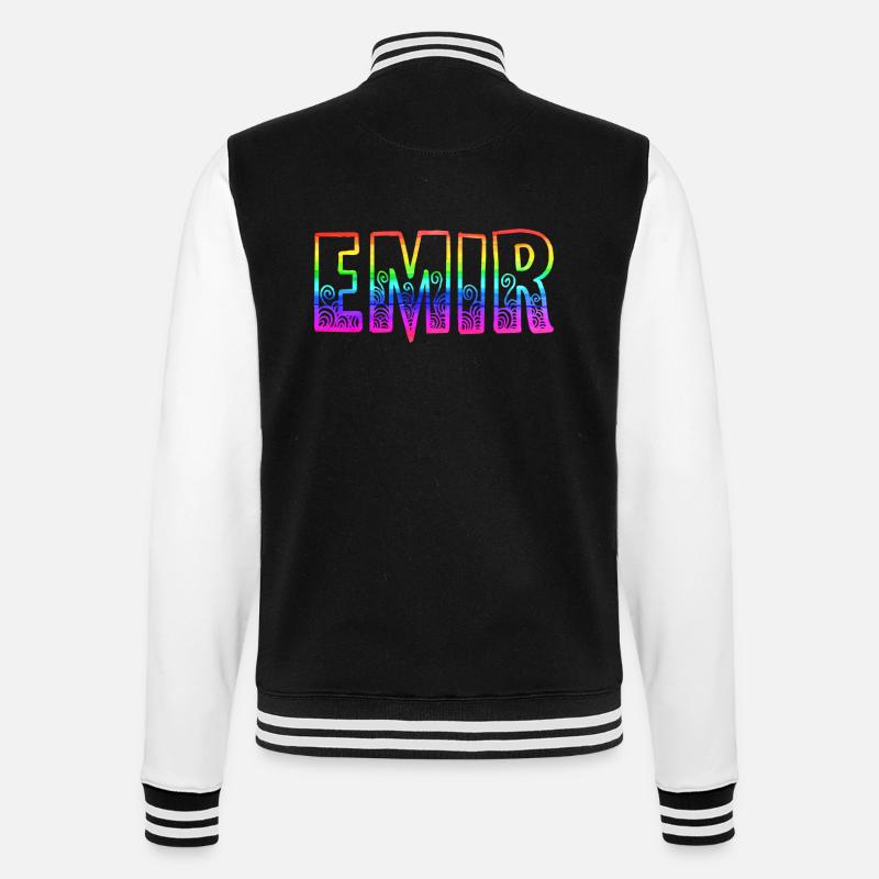 emir rs regenbogen - College-Sweatjacke - Schwarz/Weiß