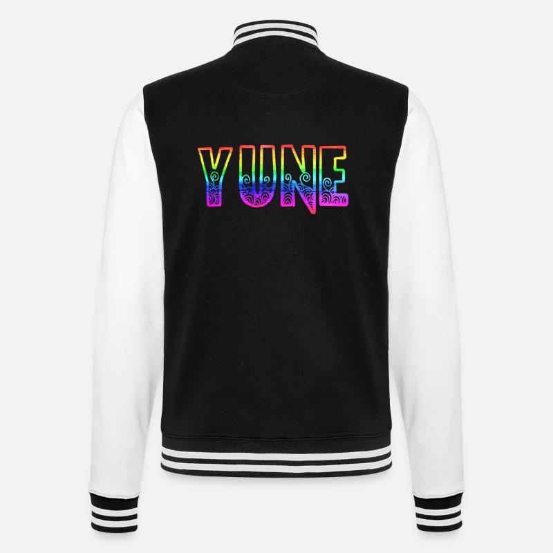 Yune RS Rainbow - College Sweat Jacket - black/white