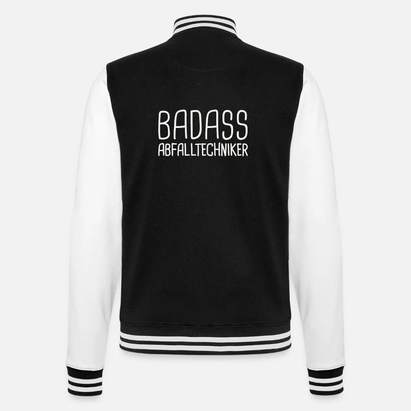Waste Technician Badass - College Sweat Jacket - black/white