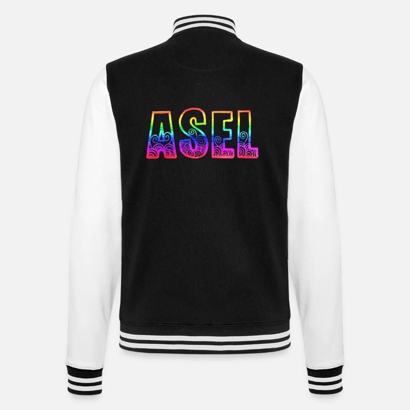 Asel RS Rainbow - College Sweat Jacket - black/white