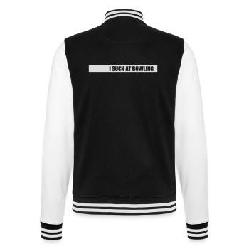 Je suis nul au bowling - Veste Teddy - noir/blanc - Dos - Marisol (170cm)