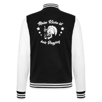 Ich bin Küchenchef und meine Küche ist kei Ponyhof - College-Sweatjacke - Schwarz/Weiß - Hinten - Marisol (170cm)