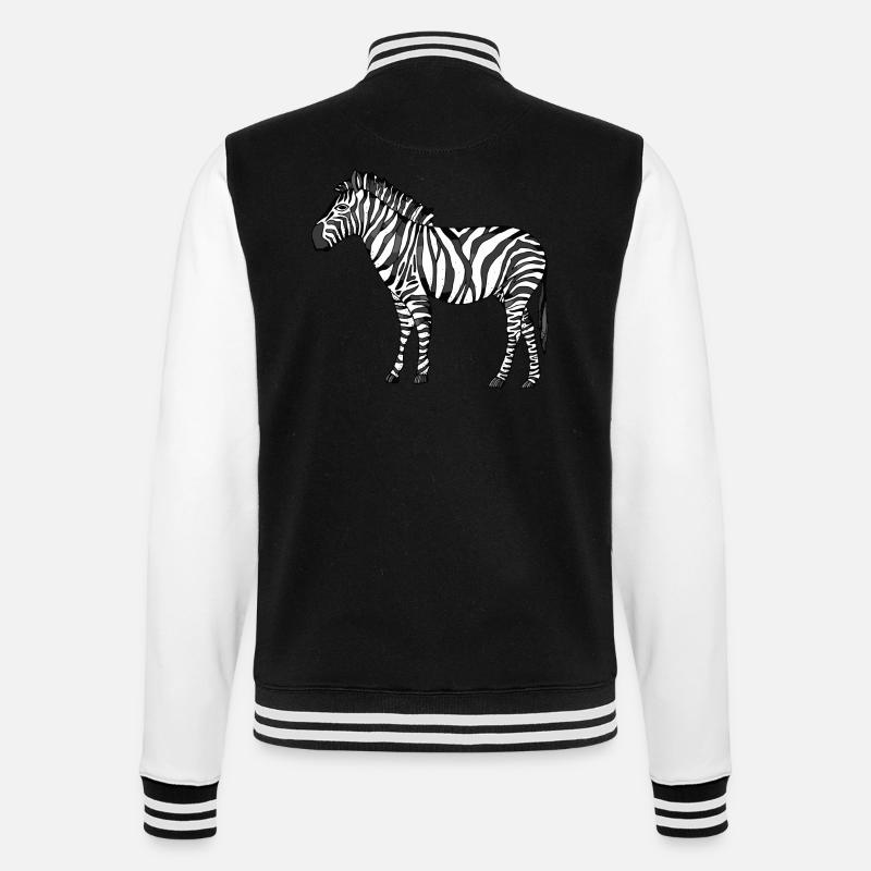 zèbre - Veste Teddy - noir/blanc
