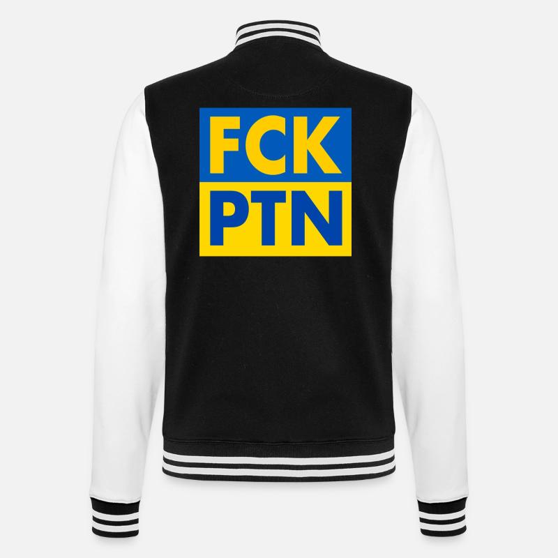 Fck ptn - College-Sweatjacke - Schwarz/Weiß