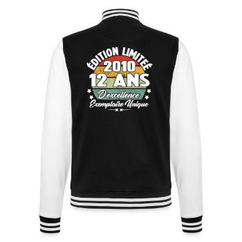 Cadeau 12 ans d'excellence / Édition limitée 2010 - Veste Teddy - noir/blanc - Dos - Marisol (170cm)