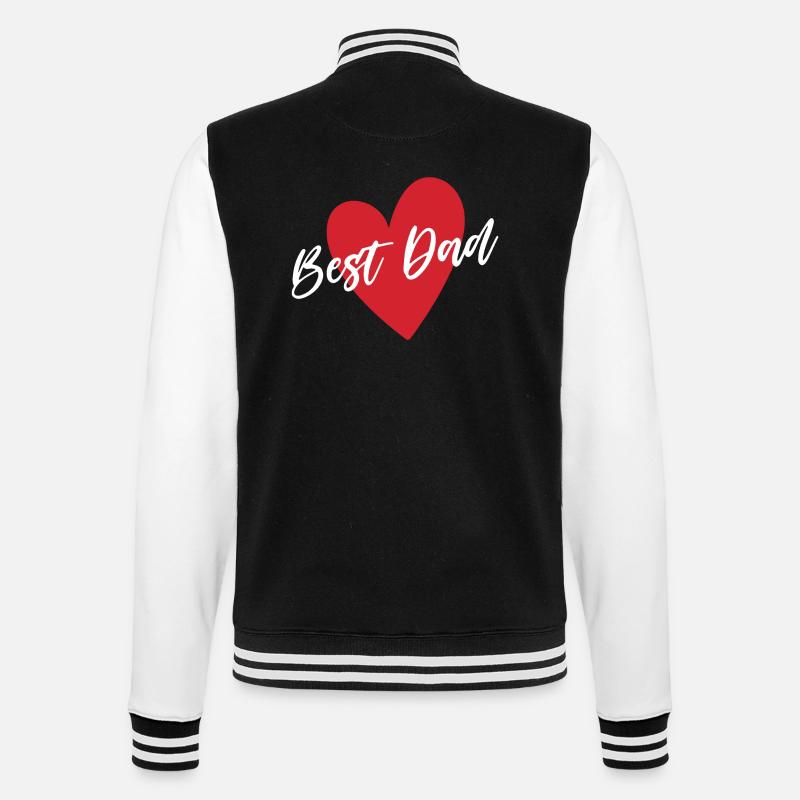 Bester Papa - College-Sweatjacke - Schwarz/Weiß