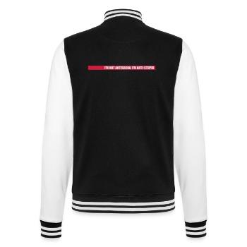 pas antisocial anti-stupide - Veste Teddy - noir/blanc - Dos - Marisol (170cm)