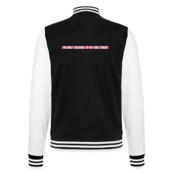only talking to dog - College Sweat Jacket - black/white - Back - Marisol (170cm)