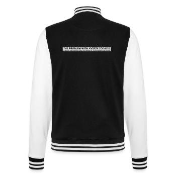 drinks from enemies skulls - College Sweat Jacket - black/white - Back - Marisol (170cm)