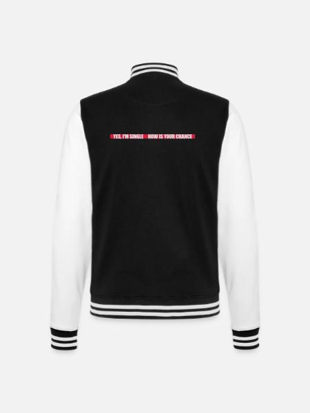 single now your chance - College-Sweatjacke - Schwarz/Weiß