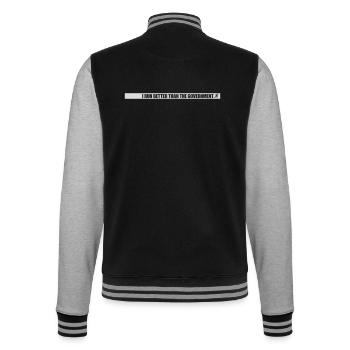 mieux fonctionner que le gouvernement - Veste Teddy - noir/gris chiné - Dos - Marisol (170cm)
