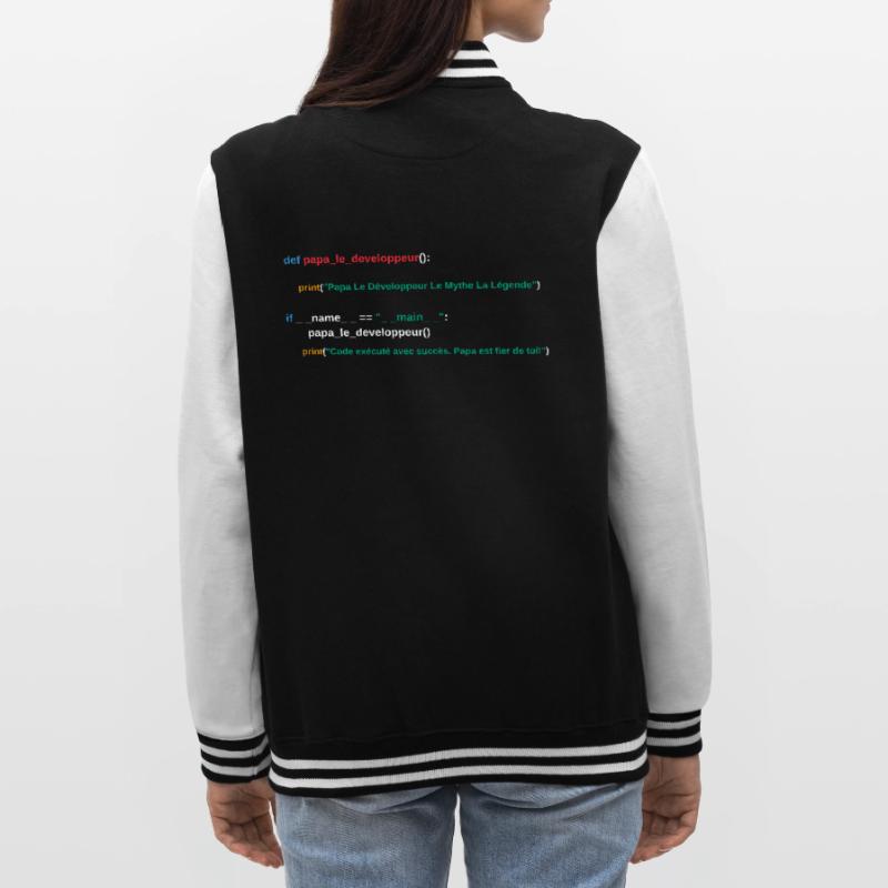 Code du programme Papa développeur Veste Teddy