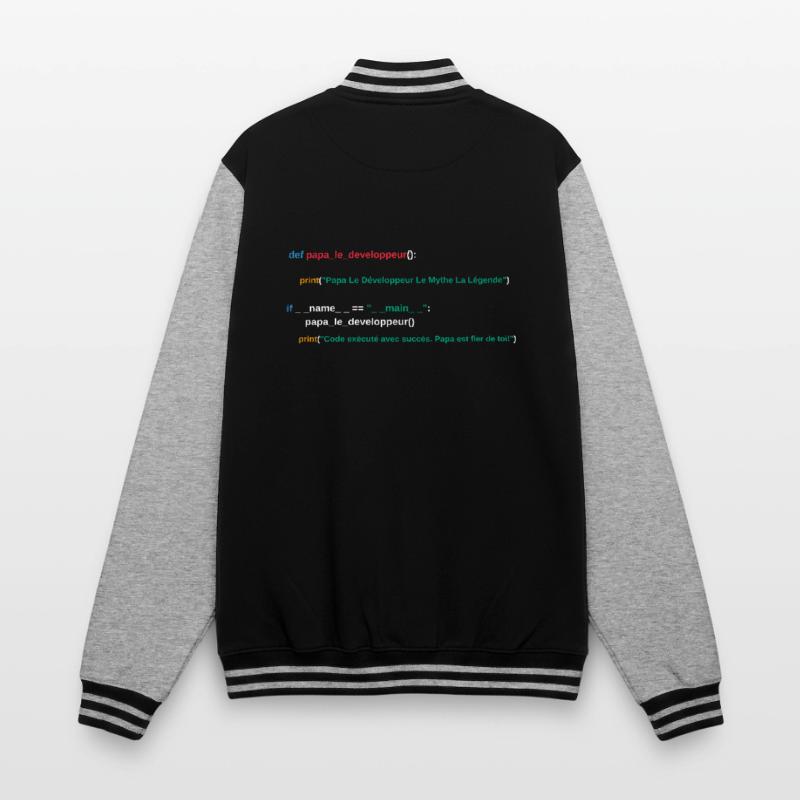 Code du programme Papa développeur Veste Teddy