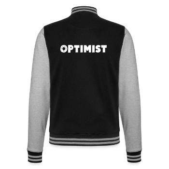 Optimist - College-Sweatjacke - Schwarz/Grau meliert - Hinten - Marisol (170cm)