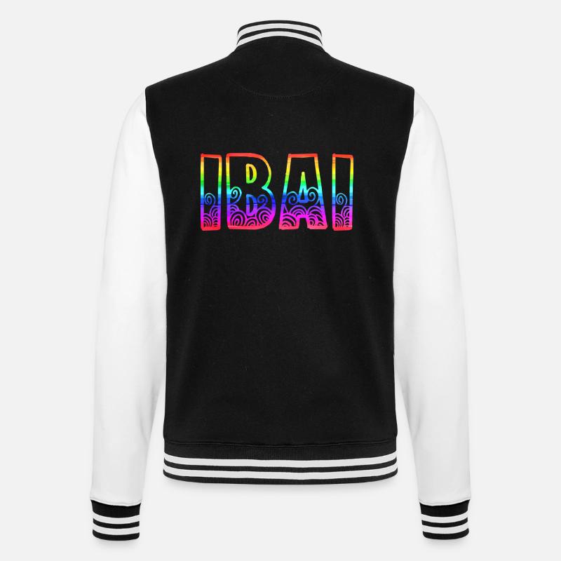 IBAI RS Rainbow - College Sweat Jacket - black/white