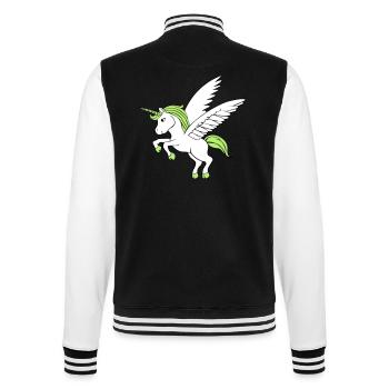 Licorne avec des ailes - Veste Teddy - noir/blanc - Dos - Marisol (170cm)