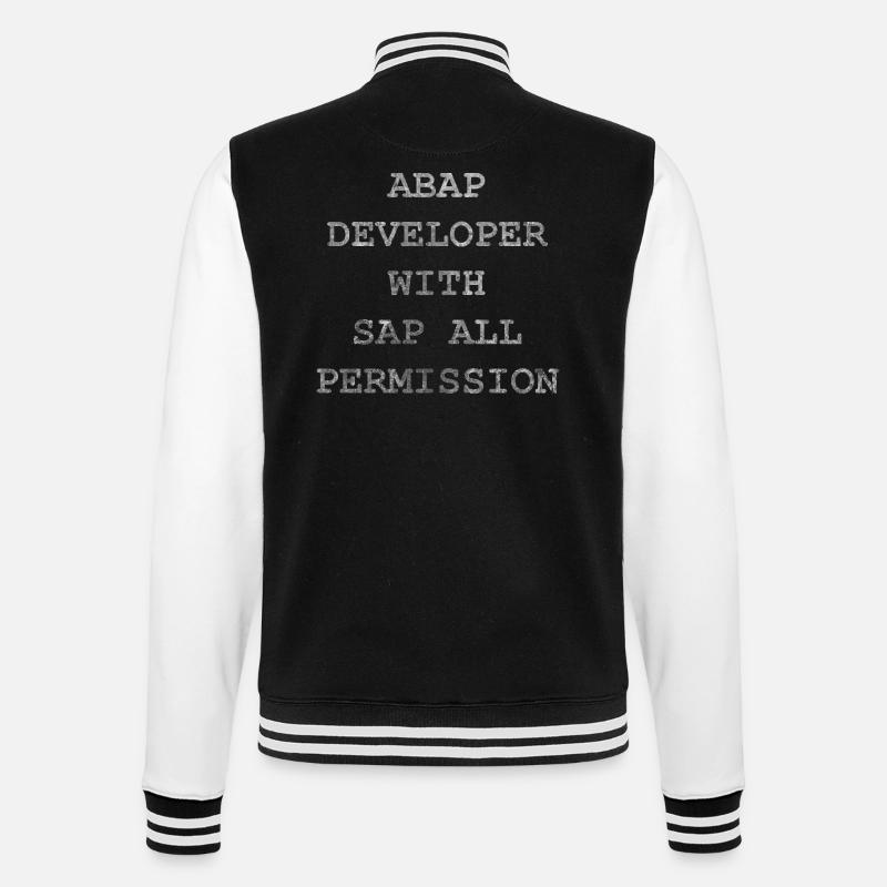 ABAP SAP Developer! Geschenkidee - College-Sweatjacke - Schwarz/Weiß
