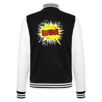 Luis Nom Funny Speech Bubble Luiiis ! - Veste Teddy - noir/blanc - Dos - Marisol (170cm)