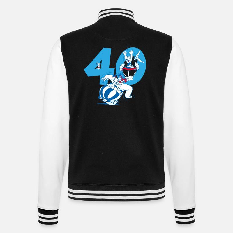 Asterix & Obelix 40th Birthday Design - College Sweat Jacket - black/white