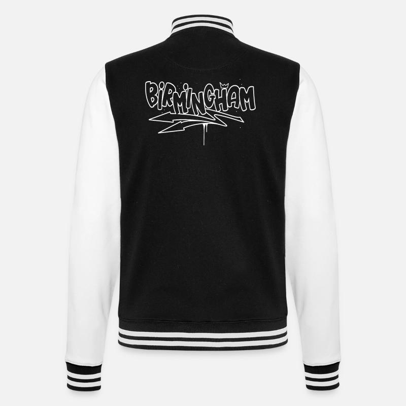 Birmingham Graffiti - College-Sweatjacke - Schwarz/Weiß